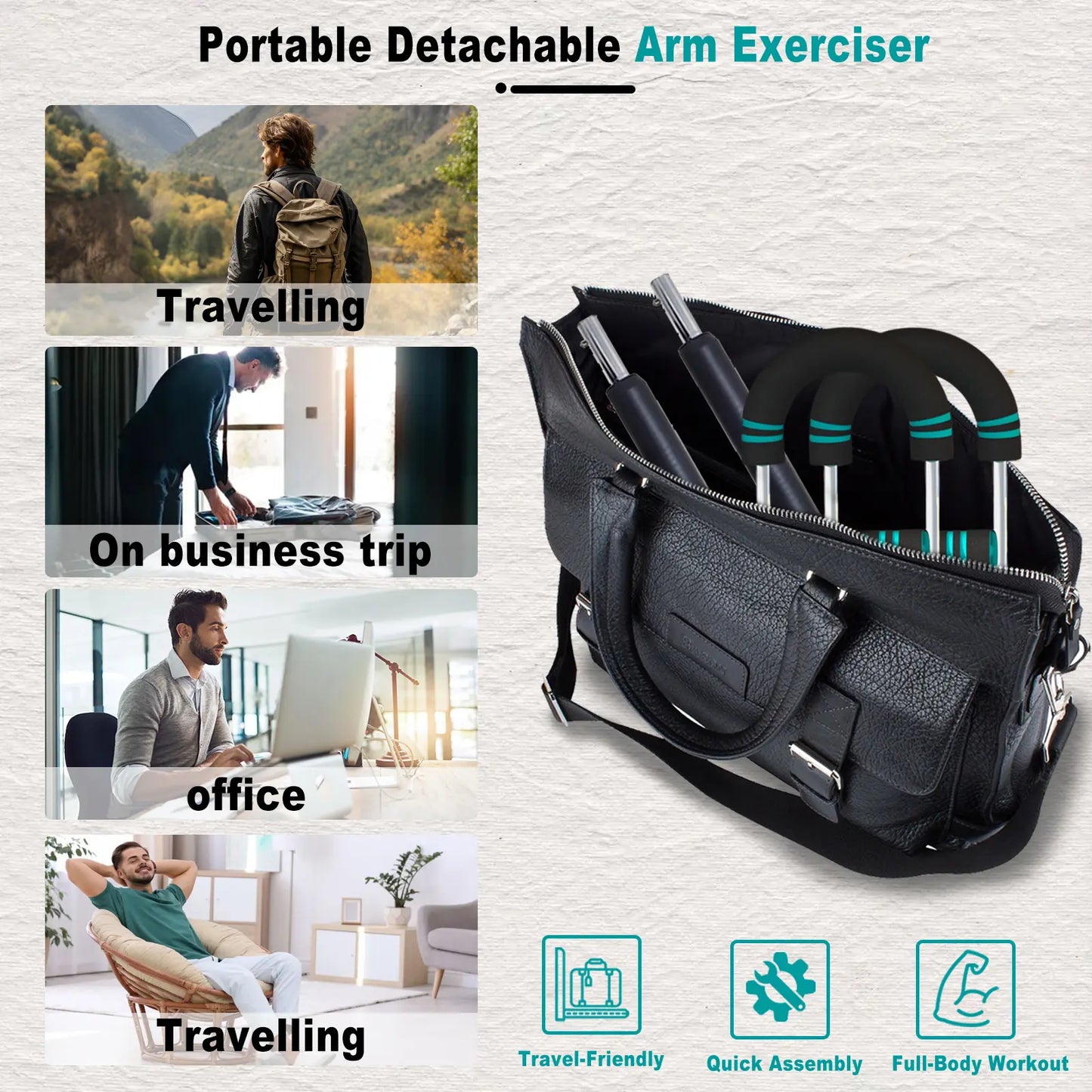 HOTWAVE Arm Trainer, Adjustable Chest Workout Equipment, Arm Trainer for Men, Chest Trainer for Men, Shoulder Muscle Training, Portable Spring Resistance Home Fitness Equipment Summerwins