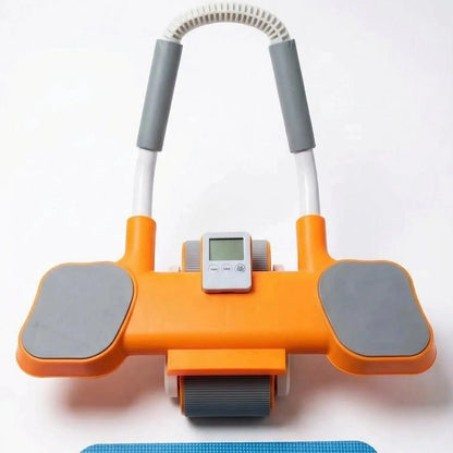 Automatic Rebound Ab Roller Wheel with Timer, Ergonomic Design, Non-Slip Grips, Ab Workout Equipment for Core Muscle Training, at Home Gym Gear