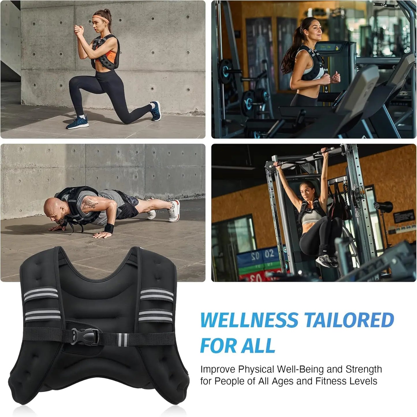 【Dealsforyoudays】Zelus Weighted Vests,6/8/12/16/20/25/30Lb Rucking Vest with Detachable Phone Pouch&Reflective Stripes&Adjustable Straps|Exercise Equipment & Workout Enhancer for Motivational Walking,Strength Training,Running #Tiktokshopdealsforyoudays