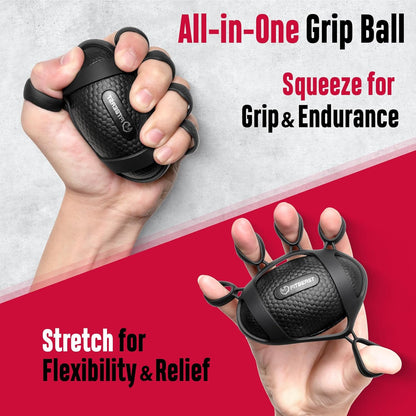 Grip Strength Trainer, Hand Gripper Strengthener Kit - 6 Pack with Adjustable Resistance Forearm Strengthener, Forearm Exerciser and Massage Balls for Hand Therapy, Grip Training