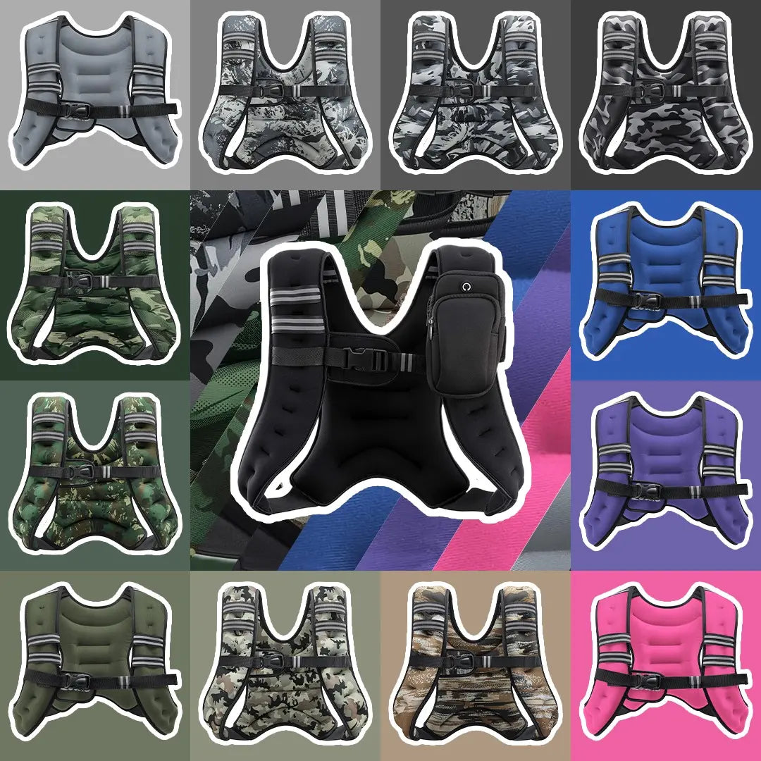 【Dealsforyoudays】Zelus Weighted Vests,6/8/12/16/20/25/30Lb Rucking Vest with Detachable Phone Pouch&Reflective Stripes&Adjustable Straps|Exercise Equipment & Workout Enhancer for Motivational Walking,Strength Training,Running #Tiktokshopdealsforyoudays