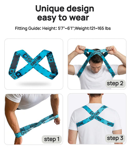 ® 1/8" Ultra-Slim Invisible Posture Corrector for Men, High-Airflow Breathable Fabric Upper Back Brace Posture Corrector under Shirt for Gen Z Professionals,Business Meetings & Date Night