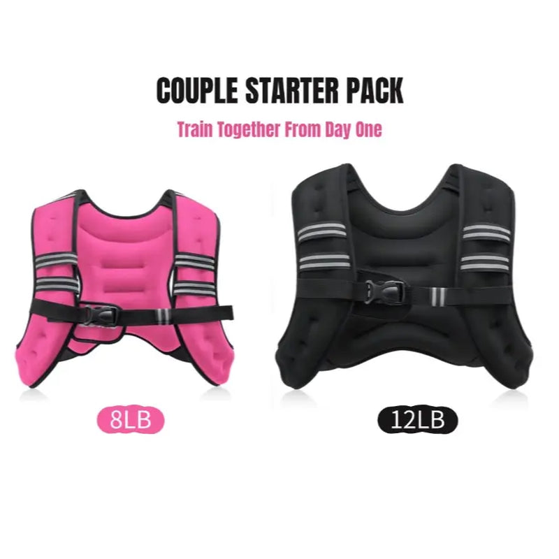 【Dealsforyoudays】Zelus Weighted Vests,6/8/12/16/20/25/30Lb Rucking Vest with Detachable Phone Pouch&Reflective Stripes&Adjustable Straps|Exercise Equipment & Workout Enhancer for Motivational Walking,Strength Training,Running #Tiktokshopdealsforyoudays