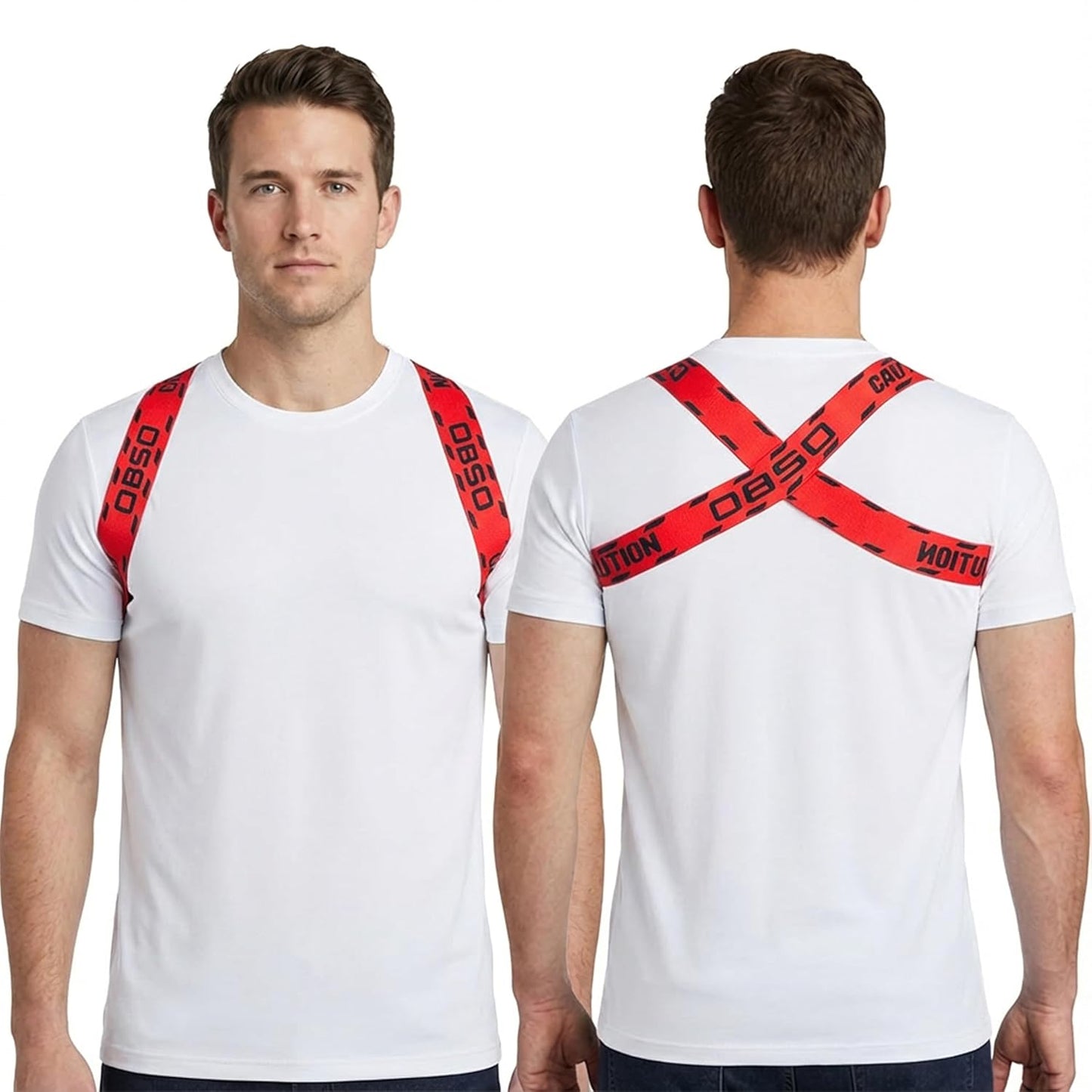® 1/8" Ultra-Slim Invisible Posture Corrector for Men, High-Airflow Breathable Fabric Upper Back Brace Posture Corrector under Shirt for Gen Z Professionals,Business Meetings & Date Night