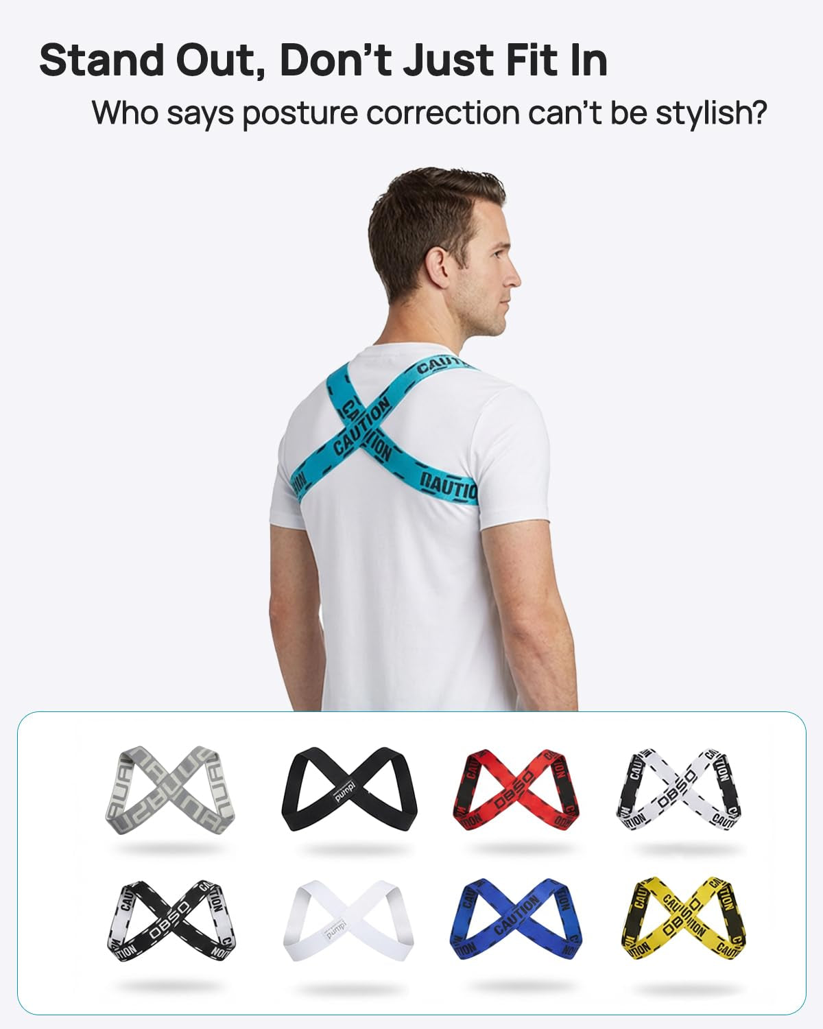 ® 1/8" Ultra-Slim Invisible Posture Corrector for Men, High-Airflow Breathable Fabric Upper Back Brace Posture Corrector under Shirt for Gen Z Professionals,Business Meetings & Date Night